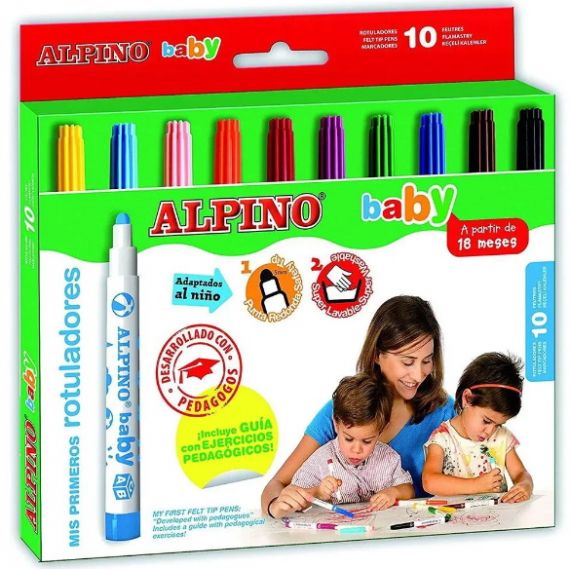 coffret-10-feutres-epais-alpino-baby