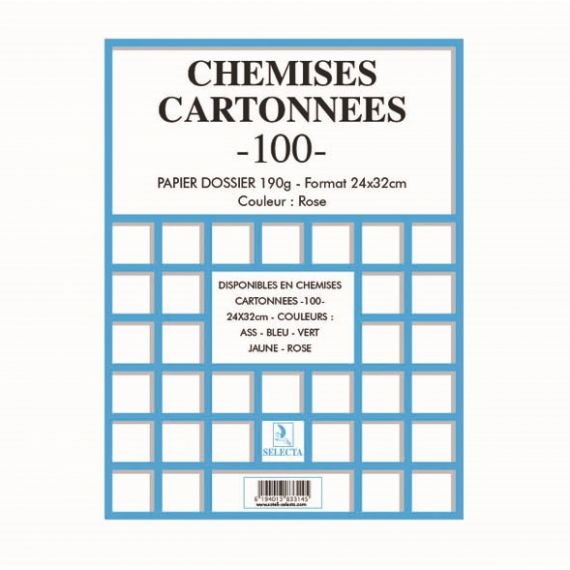 paquet-de-100-chemises-cartonnees-multicolores-selecta