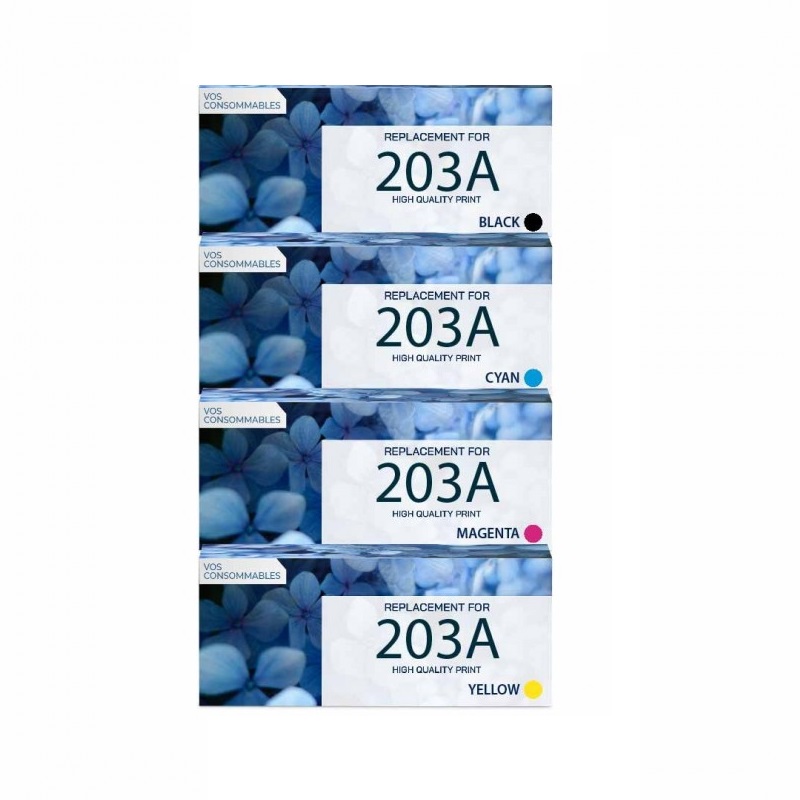 Pack-de-5-toners-HP-203A-compatible