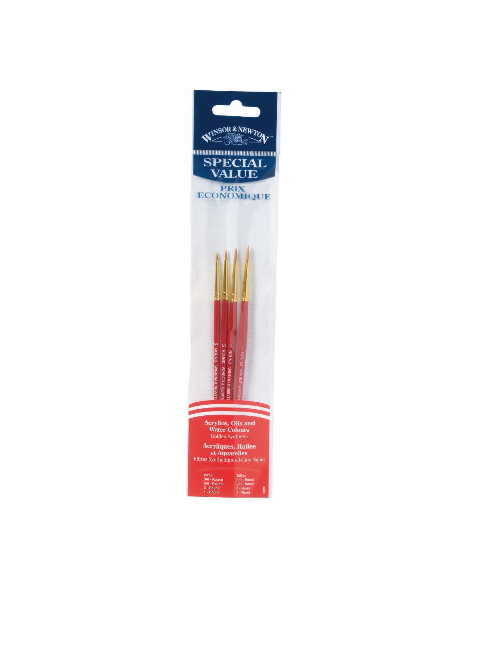 094376947717-W&N 4 PACK BRUSH (For Presentations)